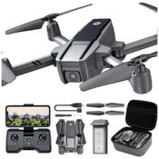 Drone e Acessórios para Adultos com Câmera 4K UHD, Design Dobrável, Retorno Automático de GPS, Função Seguir e Bolsa de Transporte, Holy Stone, Cinza