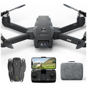 Drone K600 com 2 Câmeras 1080P para Crianças e Adultos, Lente Ajustável 90°, Retenção Automática, VR FPV e Bateria 1800mAh, Karuisrc, Preto