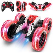 Carrinho de Controle Remoto com Acrobacias de 360 Graus - Brinquedo Elétrico Recarregável para Meninos de 3 a 9 Anos,Rcabcar