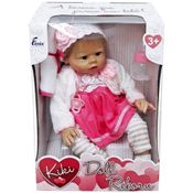 Boneca Bebe Reborn Kiki Toca e Vestido Coruja 50 cm Corpo de Pano