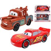 Kit 2 Carrinhos Relâmpago Mcqueen e Mate grandes 35cm roda livre na Caixa