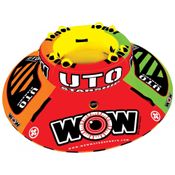 Boia Rebocável Inflável Para 2 Pessoas, Resistente, WOW SPORTS, Vermelho