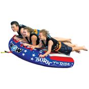 Boia Rebocável para 1 a 3 Pessoas, Durável e Resistente para Passeios de Barco, WOW Sports Born to Ride, Azul