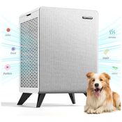 Purificador de Ar para Residências Grandes de até 209 m² com Filtro Duplo Lavável e True HEPA, Modo Automático e Noturno -