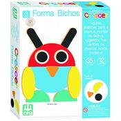 JOGO EDUCATIVO FORMAS E BICHOS PEÇAS DE MADEIRA - NIG