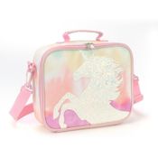 Lancheira Unicornio Tie dye Infantil Menina Escolar Glitter