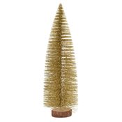 Mini pinheiro Dourado de Natal 15cm Decoração Arranjos Vilas Natalinas