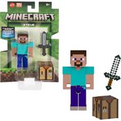 Boneco Articulado Minecraft Vanilla Steve 9cm - Mattel JCN28