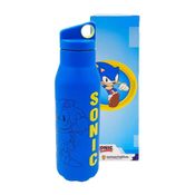 Garrafa Térmica Zona Criativa do Sonic Azul com 600ml, estampa oficial licenciada, ideal para escola, academia ou presente incrível