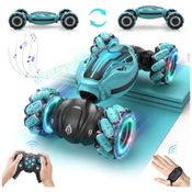 Carrinho de Controle Remoto Minetom, Veículo de Acrobacias por Comando de Movimentos para Crianças 612, Brinquedo para Meninos e Meninas com