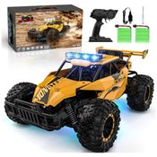 Caminhão Monstro RC Off-Road 1:12, Azul, Controle Remoto, Farol LED, Bateria Recarregável - Presente para Adultos e Crianças,BLUEJAY