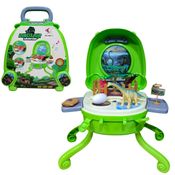 Brinquedo Maleta Kit Dinossauro Adventure Luz e Som 26 Pçs