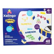 Carimbos Educativos Letras e Números 40 Carimbos Giz de Cera Xalingo