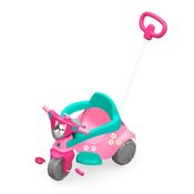 Triciclo Infantil Pink Pet 3 em 1 com Empurrador Xalingo