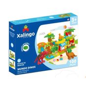 Bloco de Montar Mundo Dinos Peças Grandes 100 Peças Xalingo