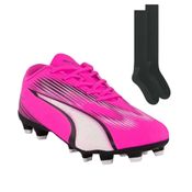 Kit Chuteira Campo Puma Ultra Play Infantil + Par de Meião