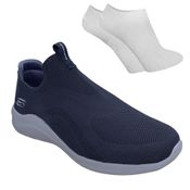 Kit Tênis Skechers Ultra Flex 2.0 Masculino + Par de Meia