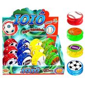 12 ioiô Color com Luz Esportes + Expositor Lembrancinha de Festa Aniversário Infantil