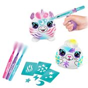 Pelucia Surpresa Para Pintar Kit 2 Mini Airbrush Plush Fun