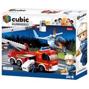 Blocos de Montar Cubic Caminhão Escada para Incêndios - 394 Peças - Multikids