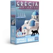 Quebra-Cabeça 500 Peças Nano - Postais do Mundo - Grécia - Santorini - Toyster
