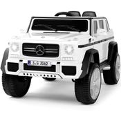 JOYLDIAS Mercedes Benz Carro Elétrico para Crianças 2 Assentos com Controle Remoto, 12V, Branco