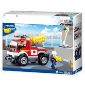 Blocos de Montar Cubic Caminhão de Bombeiro - 192 Peças - Multikids