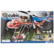Blocos de Montar Cubic Helicóptero de Combate - Incêndios na Floresta - 325 Peças - Multikids