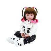 Boneca Bebê Reborn 48cm Eva Panda Lançamento