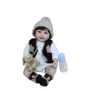 Bebê Reborn Menino 55cm Urso Edu