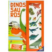 Livro de Atividades - Explorando o Mundo com Adesivos - Dinossauros - Catavento