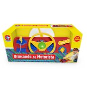 Brinquedo de Atividades - Brincando de Motorista - Retrô - Painel - Vermelho - Estrela