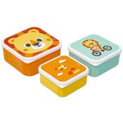 Kit Com 3 Potinhos Buba Zoo Leão Amarelo