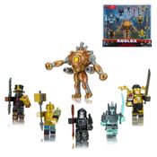 Roblox Dungeon Quest Fusion Goliath Throwdown – Playset com 6 Bonecos Articulados, Goliath de 16cm, Armas e Código Virtual Exclusivo para o Jogo