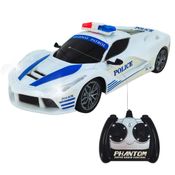 Carrinho de Controle Remoto Estilo Polícia com Luzes, 26cm – Brinquedo Infantil com Controle em Todas Direções – Marca Pica Pau – Diversão Garantida