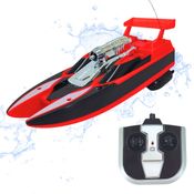 Lancha de Controle Remoto Super Boat Turbo com 2 Turbinas – 25cm – Controle em Todas Direções – Ideal para Piscinas, Lagos e Presentes Infantis
