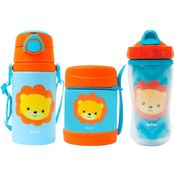 KIT REFEICAO INFANTIL 3 PECAS LEAOZINHO - BUBA