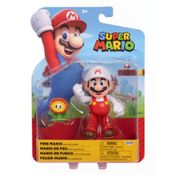 Figura Fire Mario C/ Fire Flower - Super Mario Sunny 4274