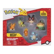 Bonecos Pokémon kit com 6 Pawmi Torchic Turtwig Appletun