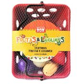 BRINQUEDO CESTINHA FRUTAS E LEGUMES VERMELHA 0449
