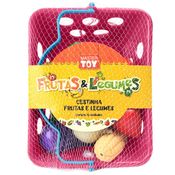 BRINQUEDO CESTINHA FRUTAS E LEGUMES ROSA 0497
