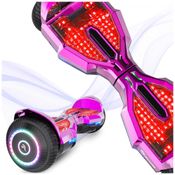 Hoverboard Elétrico com Autoequilíbrio e Bluetooth Habilitado para APP, EVERCROSS, Rosa