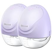 Bomba Tira Leite Elétrica com 3 Modos, 9 Níveis, Display LED e Baixo Ruído, 2Un Tamanho de 17 a 25mm, Dkmord, Roxa