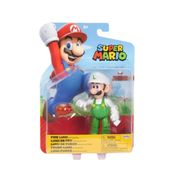 Figura Fire Luigi Fire Ball 10cm - Super Mario Sunny 4200