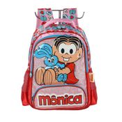 Mochila de Costas Luxcel Turma da Mônica Patch Rosa