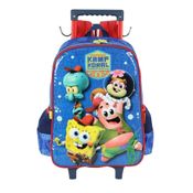 Mochila de Rodinha Com Alça Luxcel Bob Esponja Azul