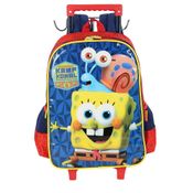Mochila de Rodinha Com Alça Luxcel Bob Esponja Vermelho