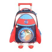 Mochila de Rodinhas Sem Alça Luxcel Nasa Foguete Azul