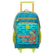 Mochila de Rodinhas Xeryus 16 College Dino Verde