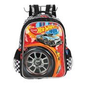 Mochila de Costas Luxcel Hotwheels Jacquard Preto